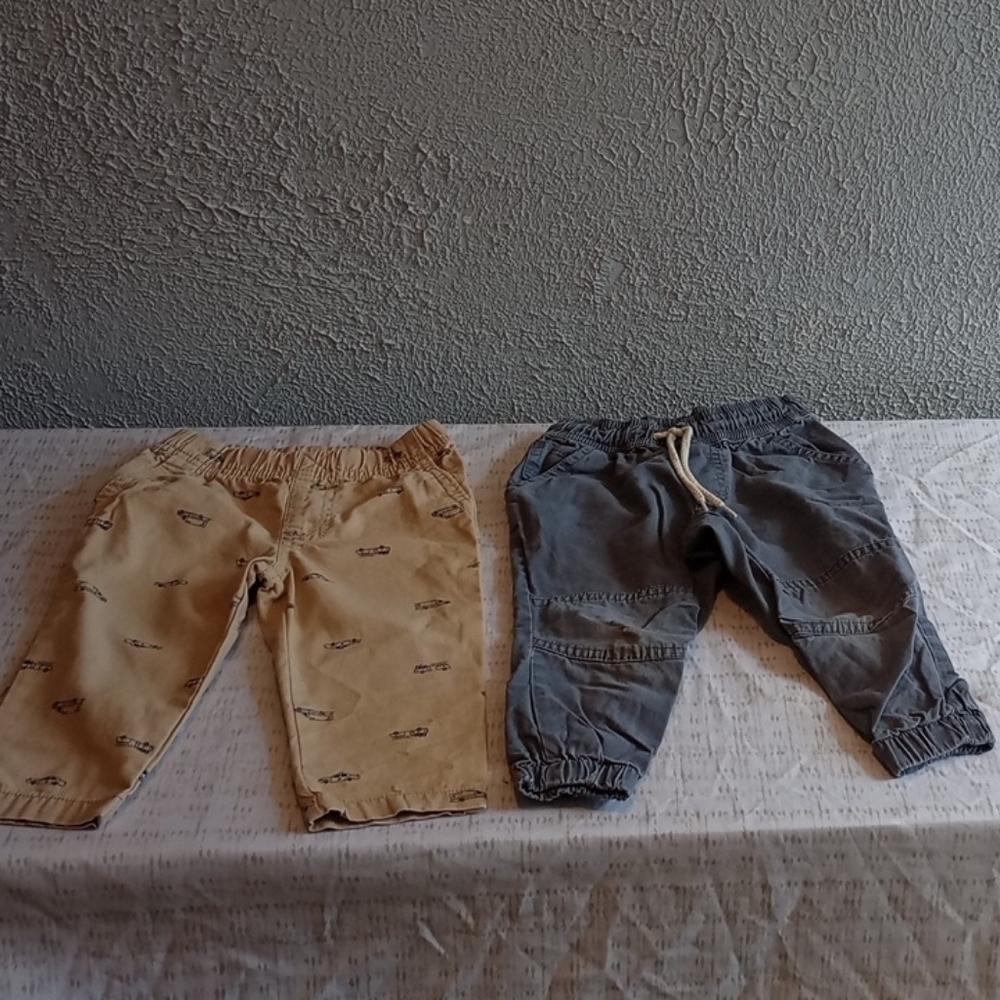 Carter's Tan and Gray Kids Casual Bottoms